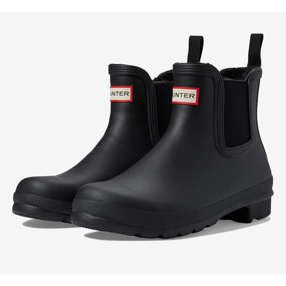 Hunter Original Chelsea Short Rain Boot Black size 10 - Picture 1 of 9